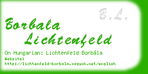 borbala lichtenfeld business card